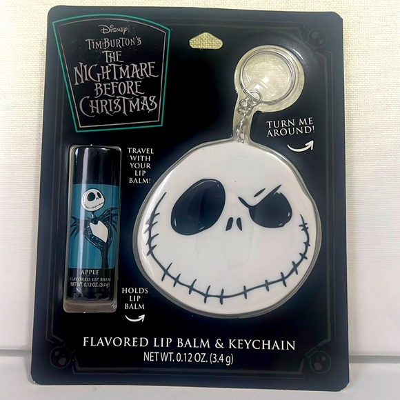 NWT Nightmare Before Christmas Lip Balm Keychain, 3.4g, Apple Flavored - Picture 1 of 4